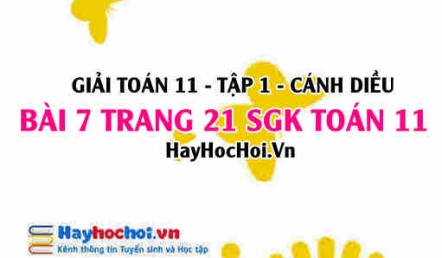 Giải bài 7 trang 21 Toán 11 tập 1 SGK Cánh Diều